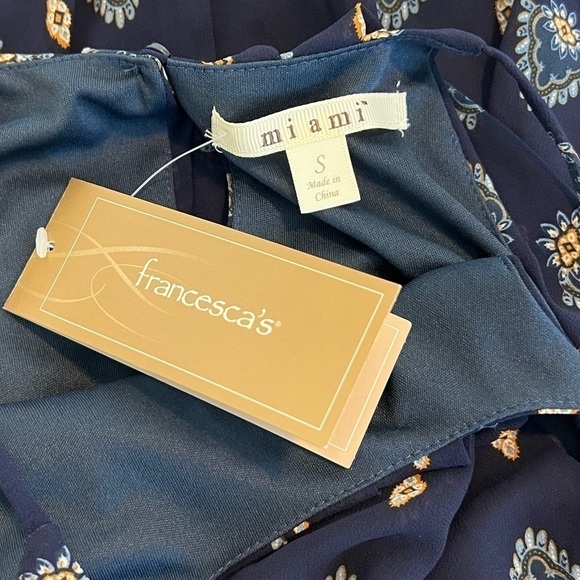 NWT Francesca’s Navy Blue Halter Cinch Waist Mini Dress Size Small - Picture 10 of 17